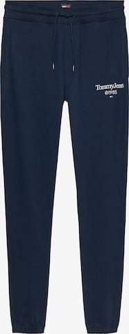 Tommy Jeans Plus Alt kitsenev Püksid, värv sinine: eest vaates