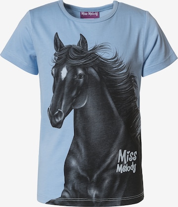Miss Melody Shirt 'Pferde' in Blue: front