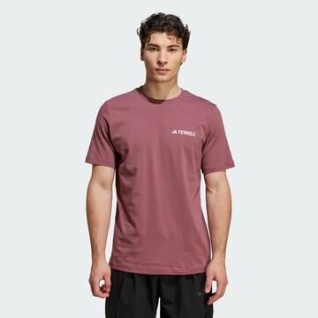 ADIDAS TERREX Functioneel shirt 'Mountain' in Rood: voorkant