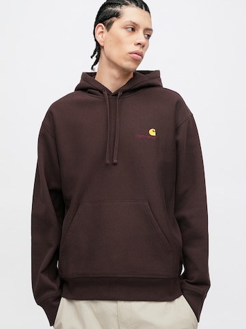 Carhartt WIP Sweatshirt 'American Script' in Brown