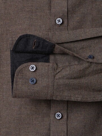 CASA MODA Regular fit Button Up Shirt in Brown