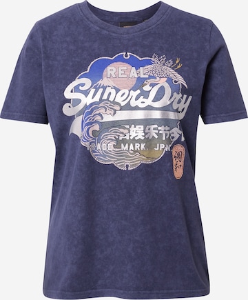 Superdry T-Shirt 'Itago' in Blau: predná strana