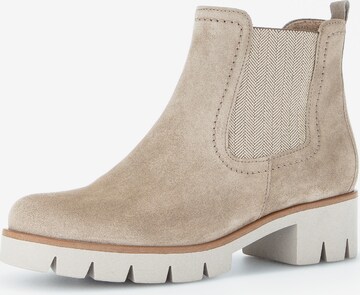 GABOR Chelsea Boots in Beige: front