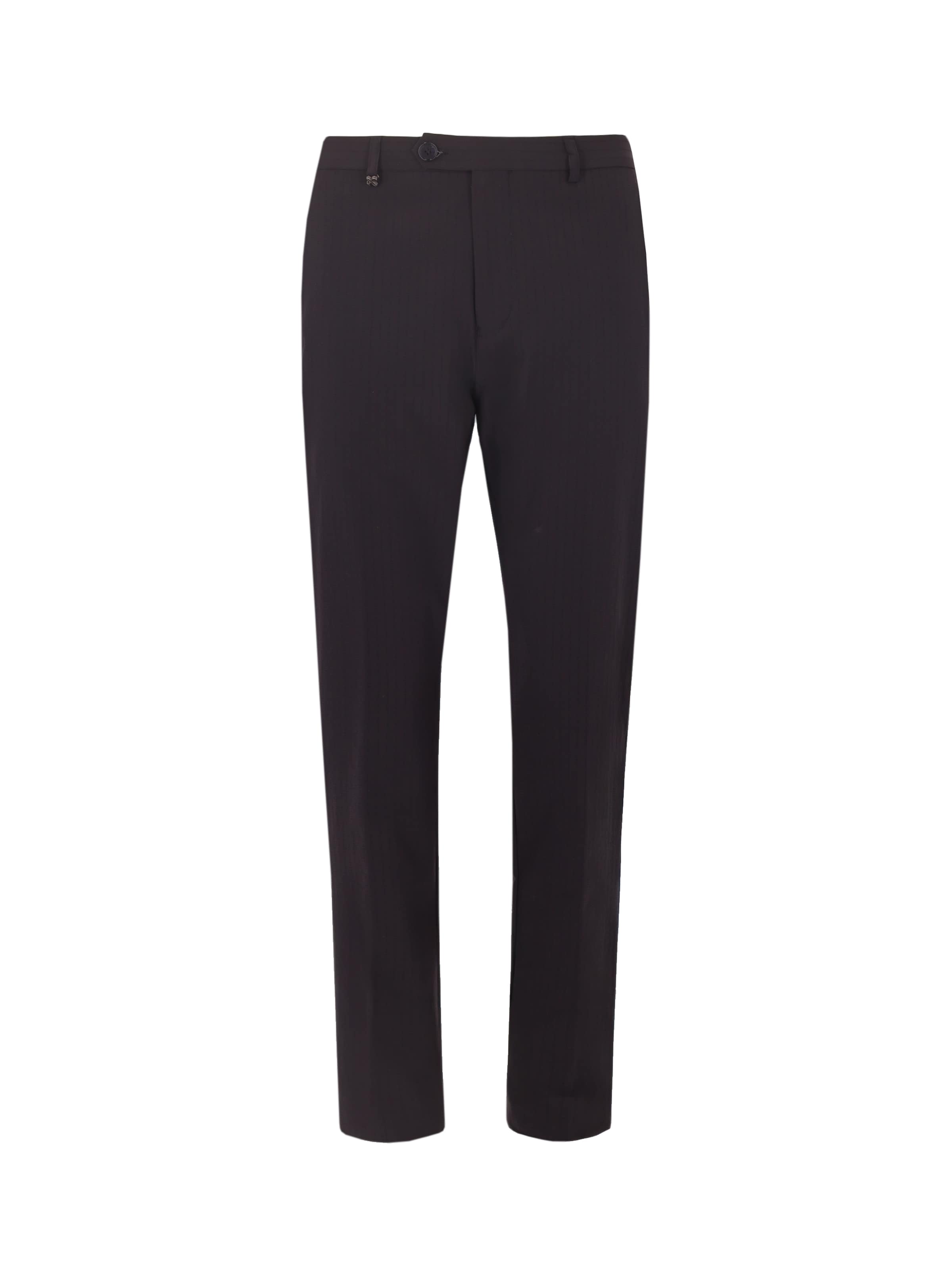 Distretto12 Regular Chino 'CARRUBO' in Zwart: voorkant