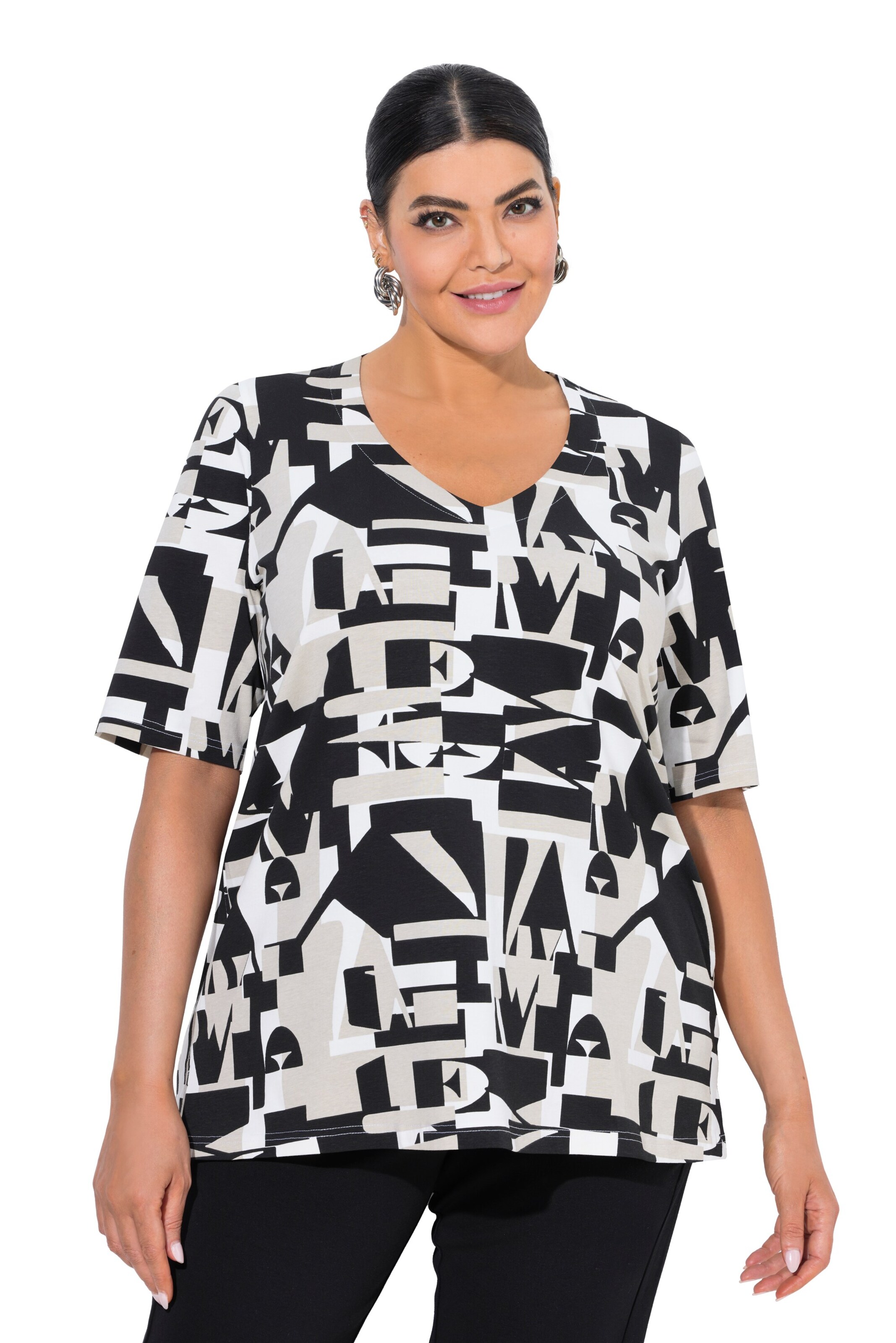 Ulla Popken Shirt in Gemengde kleuren: voorkant