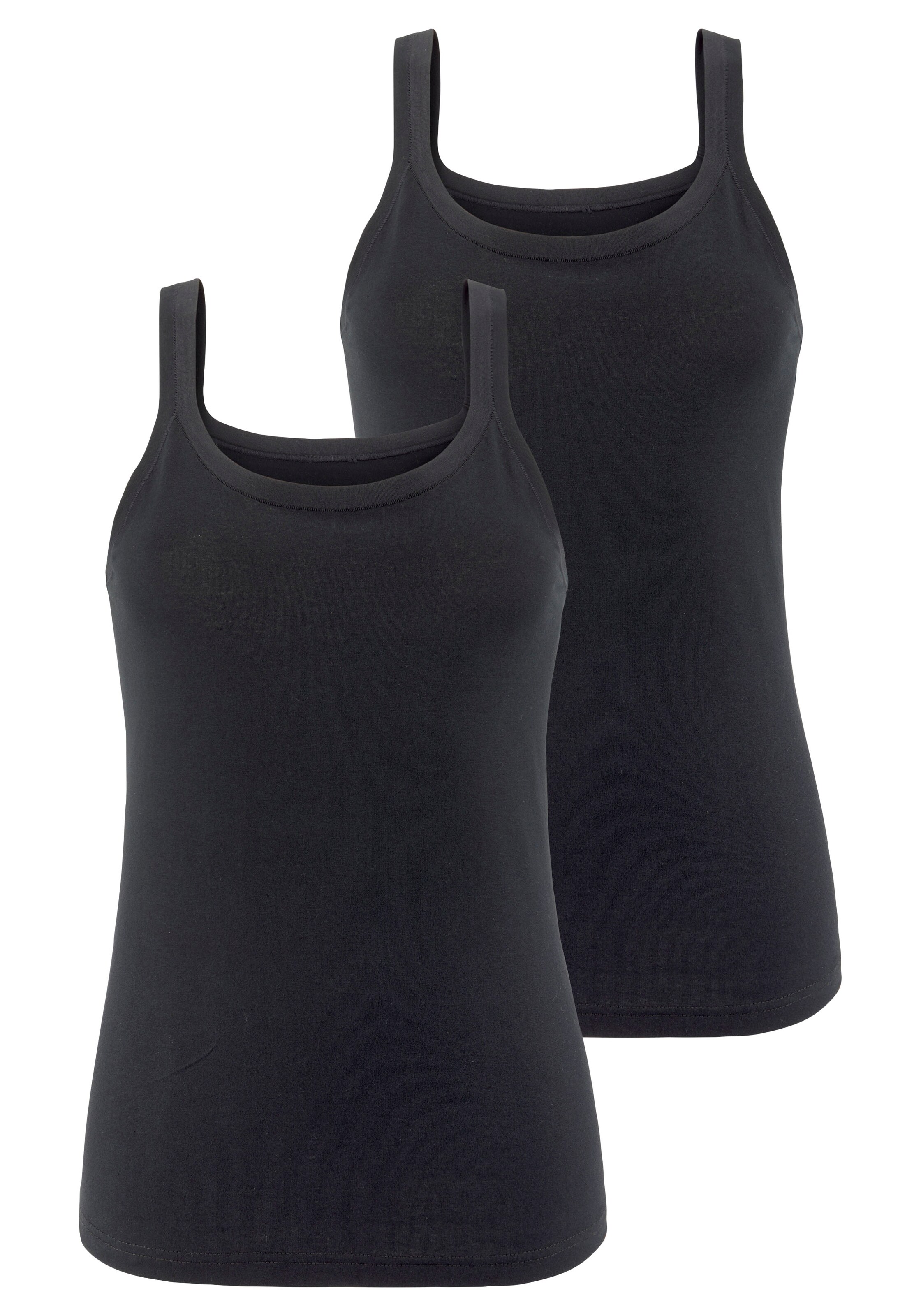 LASCANA Undershirt in Black: front