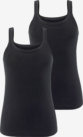 Maillot de corps LASCANA en noir : devant