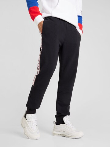 Tapered Pantaloni de la Champion Authentic Athletic Apparel pe negru: față