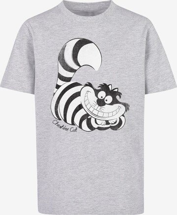 ABSOLUTE CULT Shirt 'Alice in Wonderland - Cheshire Cat' in Grijs: voorkant