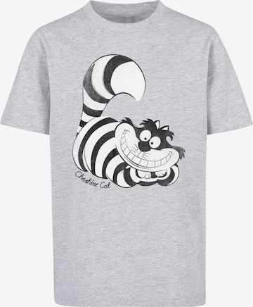 Maglietta 'Alice in Wonderland - Cheshire Cat' di ABSOLUTE CULT in grigio: frontale