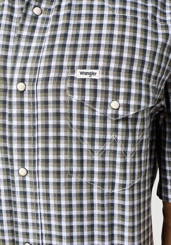 WRANGLER Regular fit Button Up Shirt 'Western' in Blue