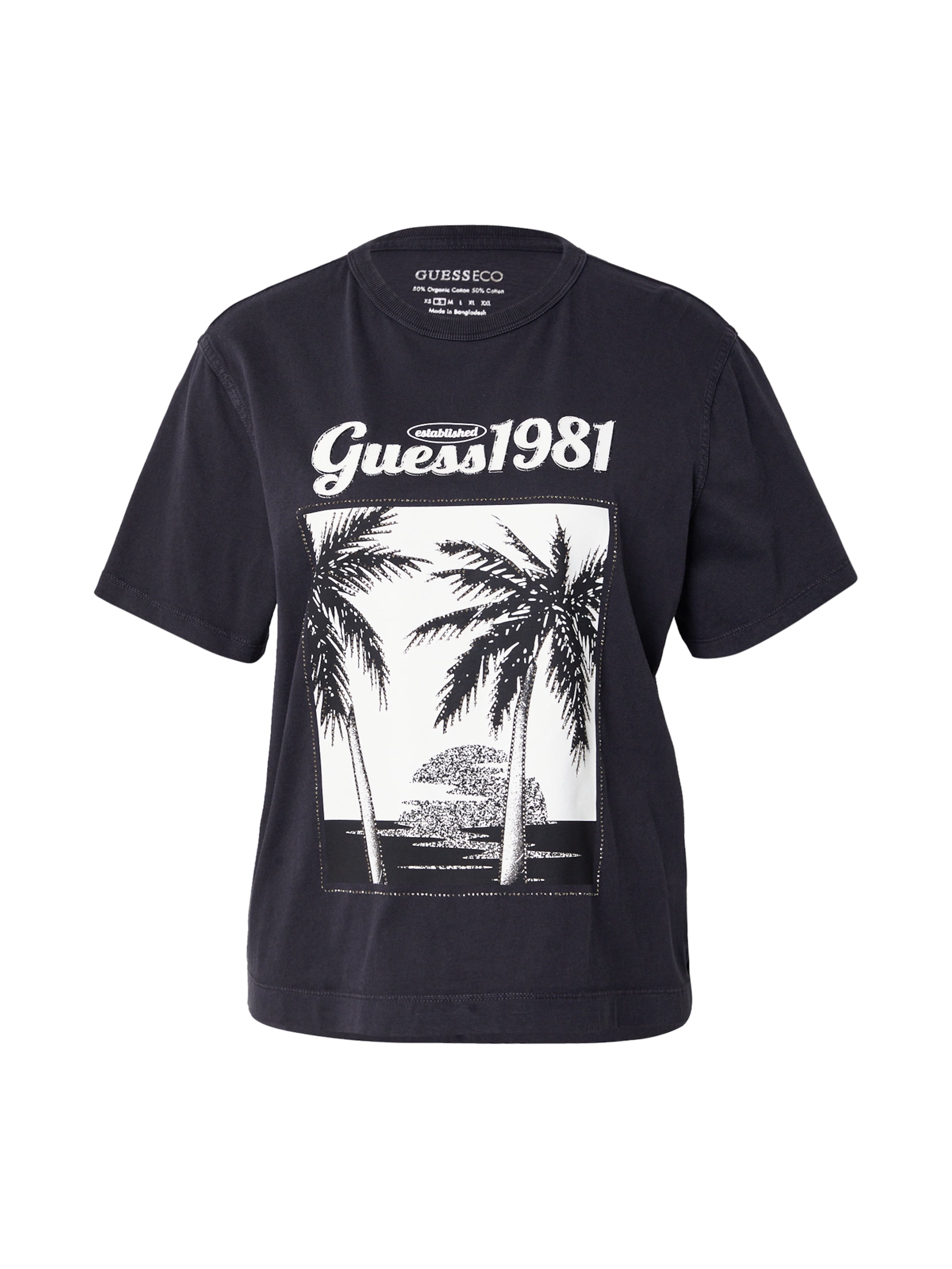 Maglietta di GUESS in nero: frontale
