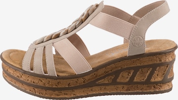 Rieker Strap Sandals in Beige