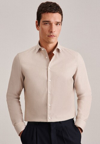 SEIDENSTICKER Regular fit Business Shirt 'Shaped' in Beige: front