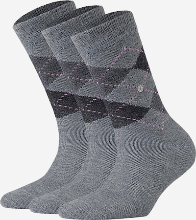 BURLINGTON Socken in hellgrau / schwarz, Produktansicht