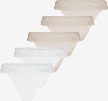 Mey String 'Modal Lace' in Beige: Vorderseite