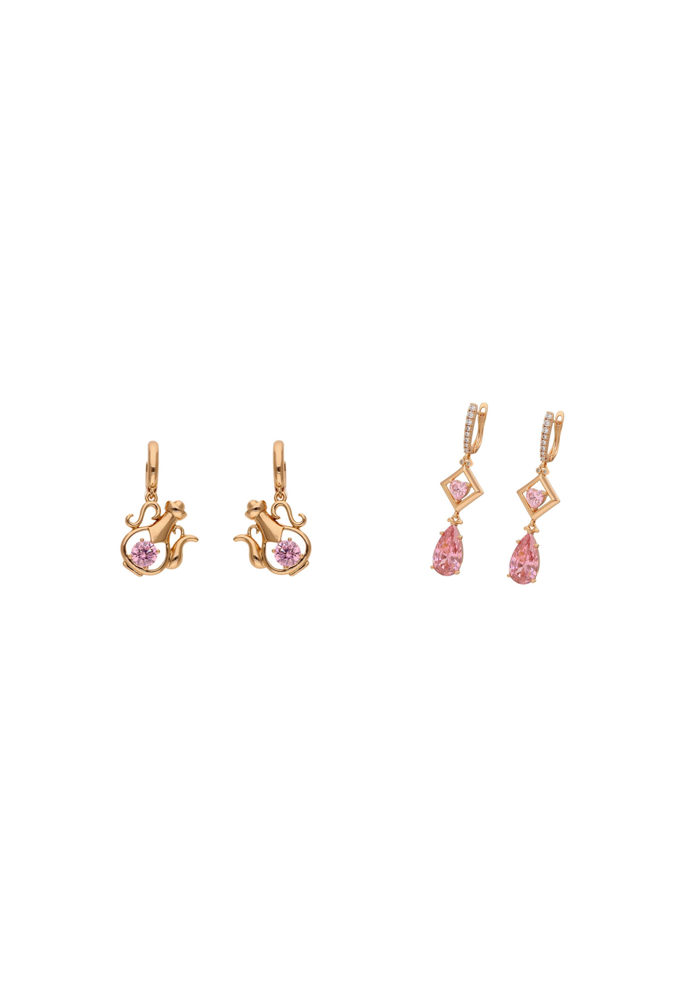 faina Earrings in Gold: front