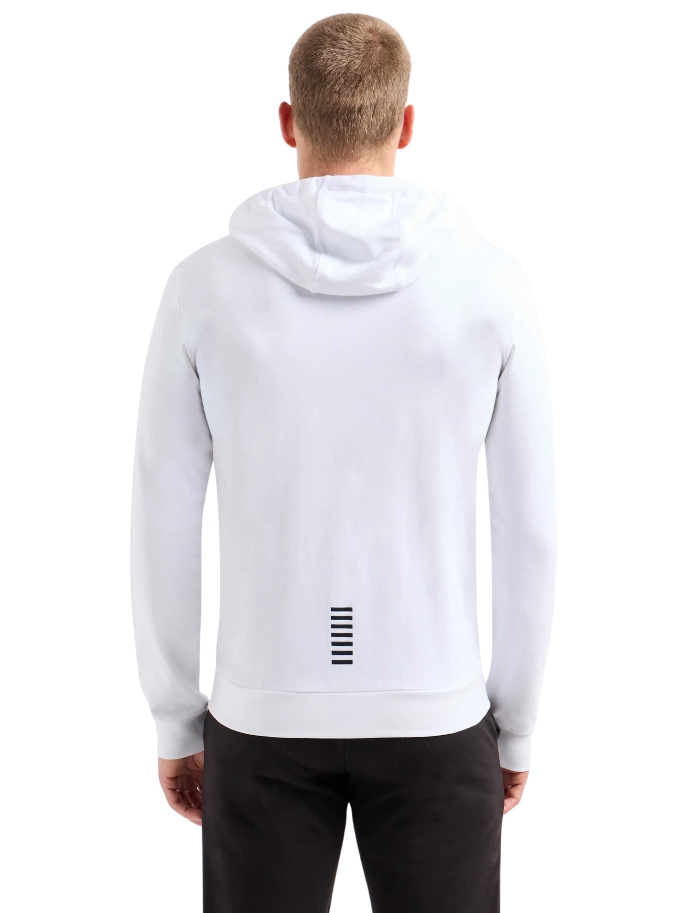 EA7 Emporio Armani - Sudadera con cremallera en blanco