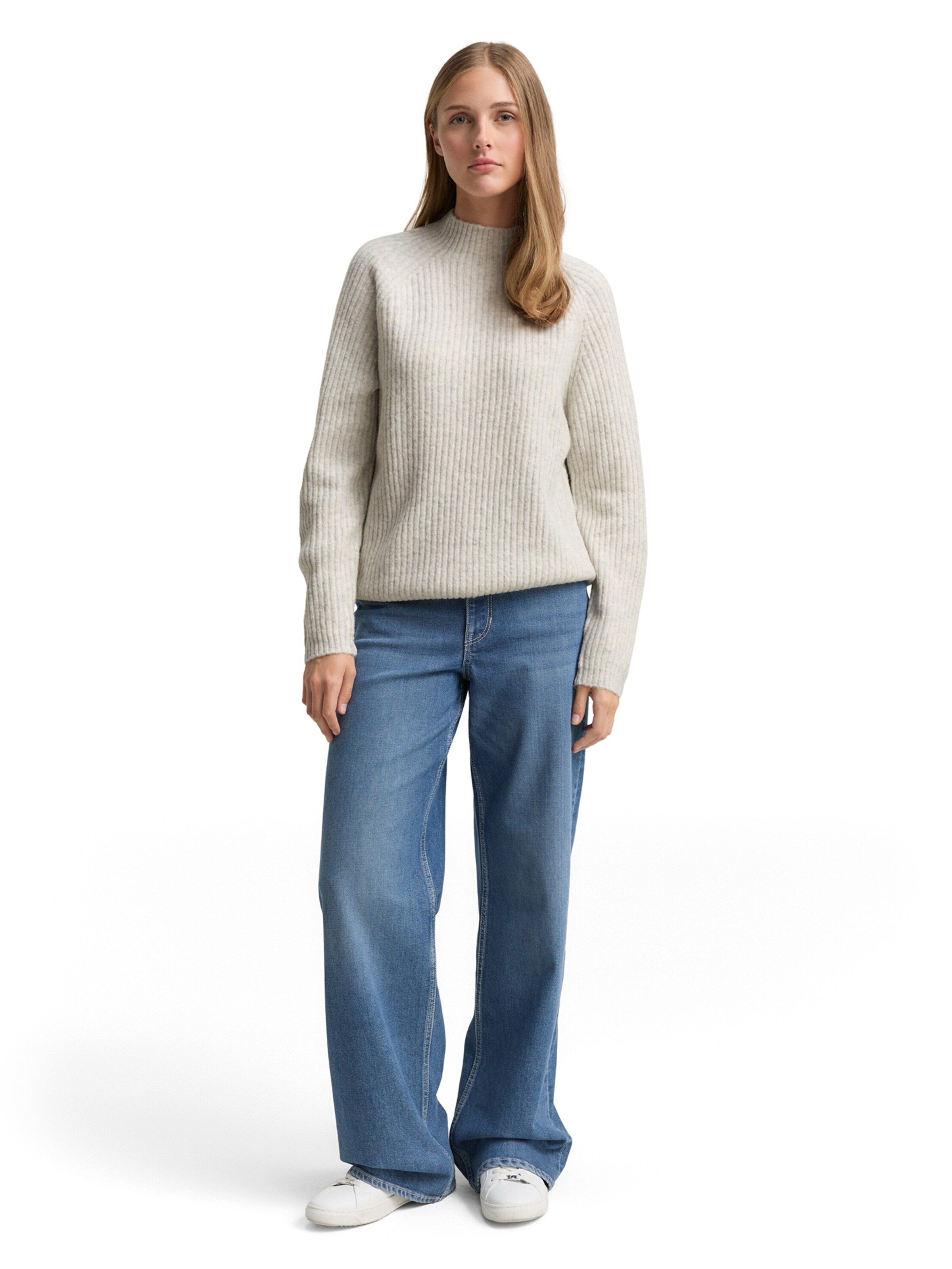 TOM TAILOR DENIM Sweater in Beige