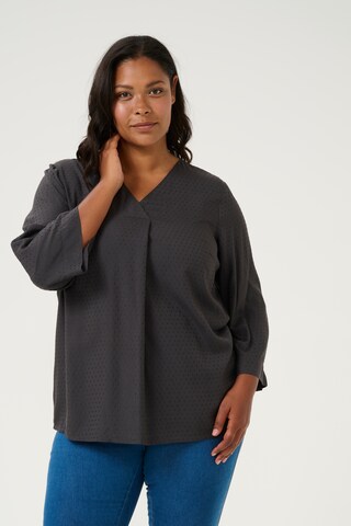 KAFFE CURVE Blouse 'Else' in Black: front