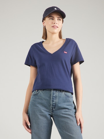 zils LEVI'S ® T-Krekls 'Perfect Vneck': no priekšpuses