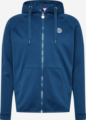 BIDI BADU Athletic Zip-Up Hoodie in Blue: front