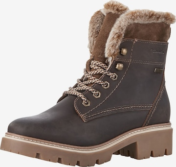 Tamaris Schnürstiefelette in Braun: Vorderseite