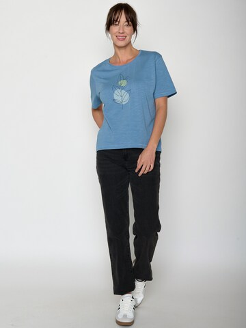 GREENBOMB T-Shirt 'Nova Bloom Classic' in Blau