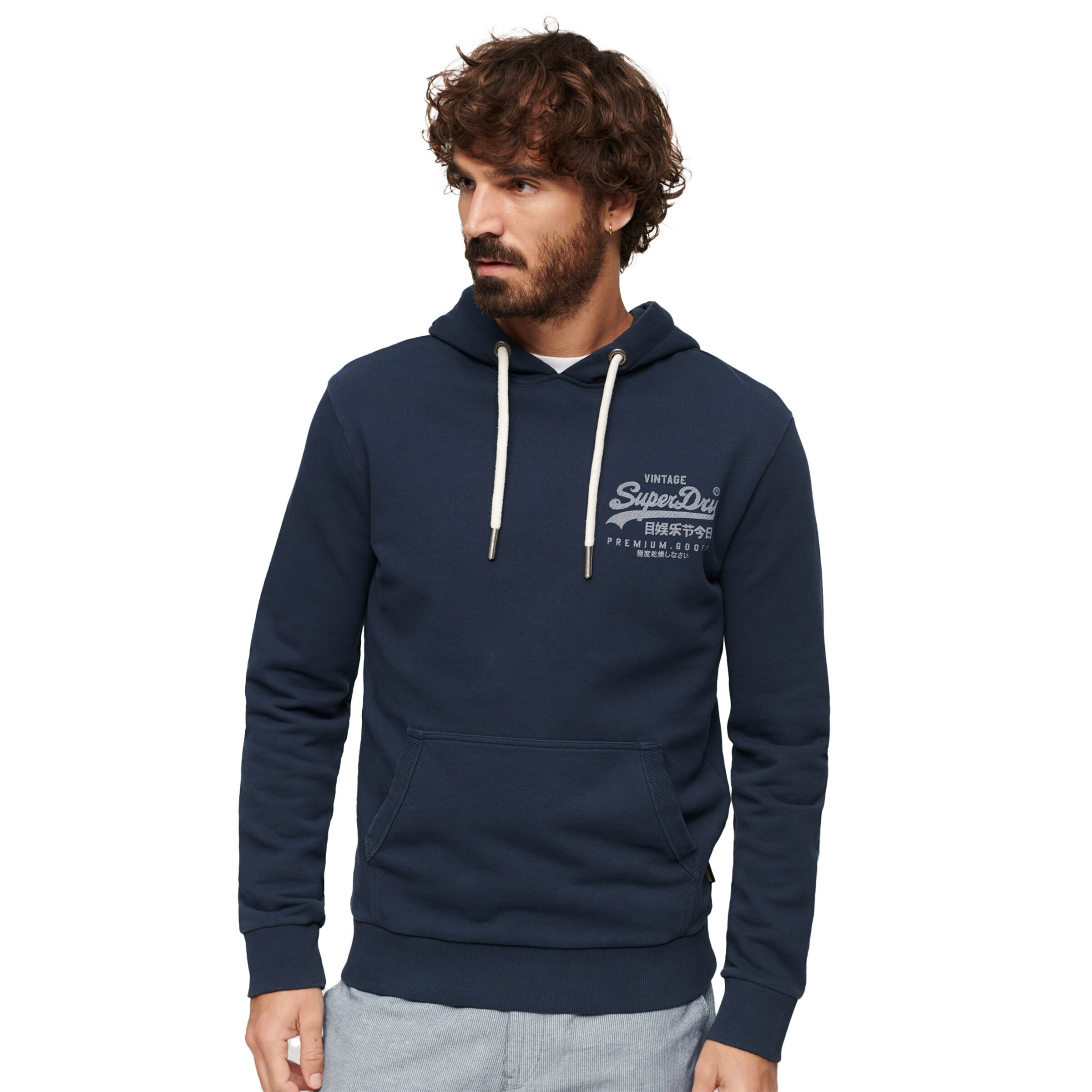Sweat-shirt 'Heritage' Superdry en bleu : devant