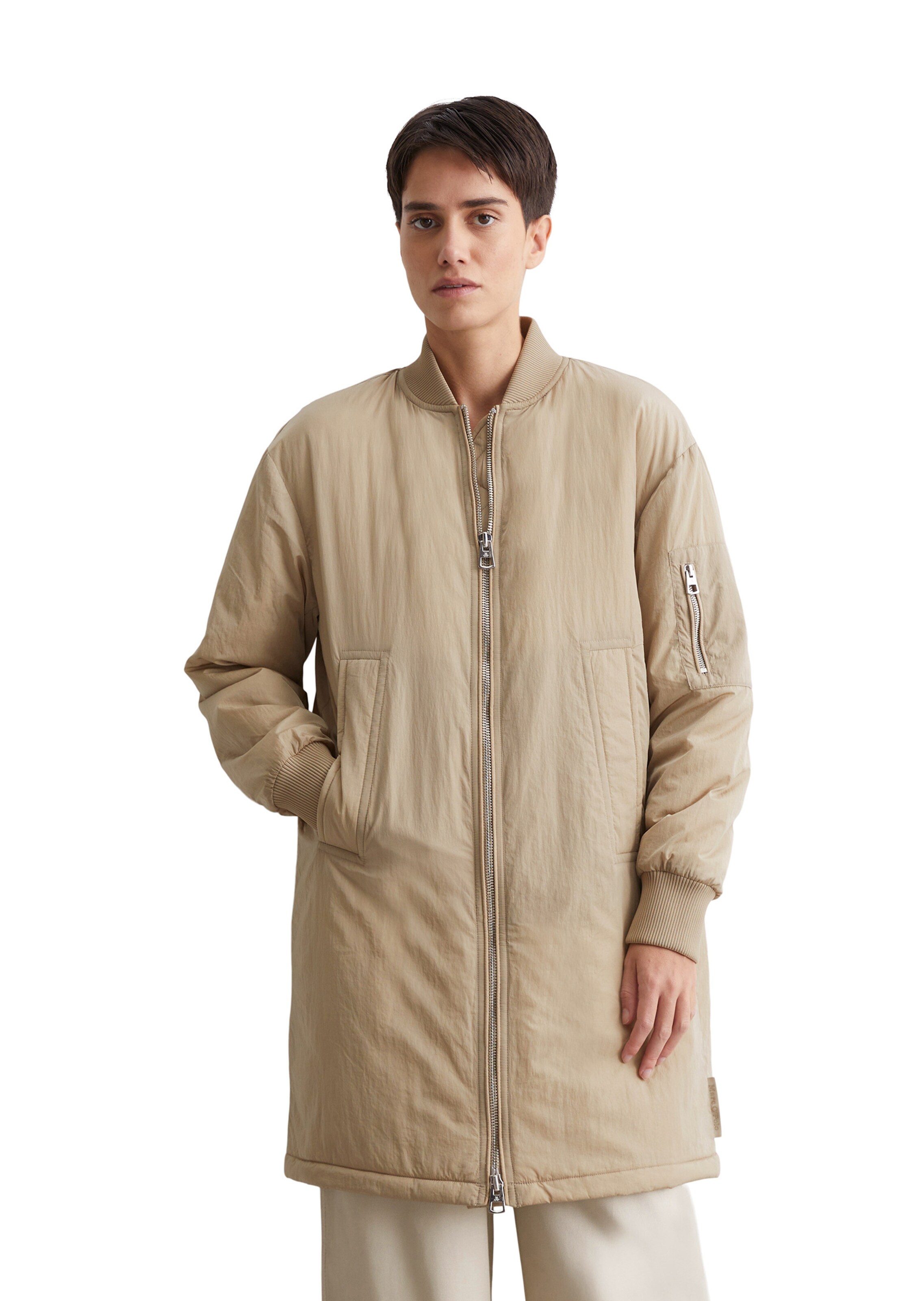 Manteau mi-saison Marc O'Polo en beige : devant