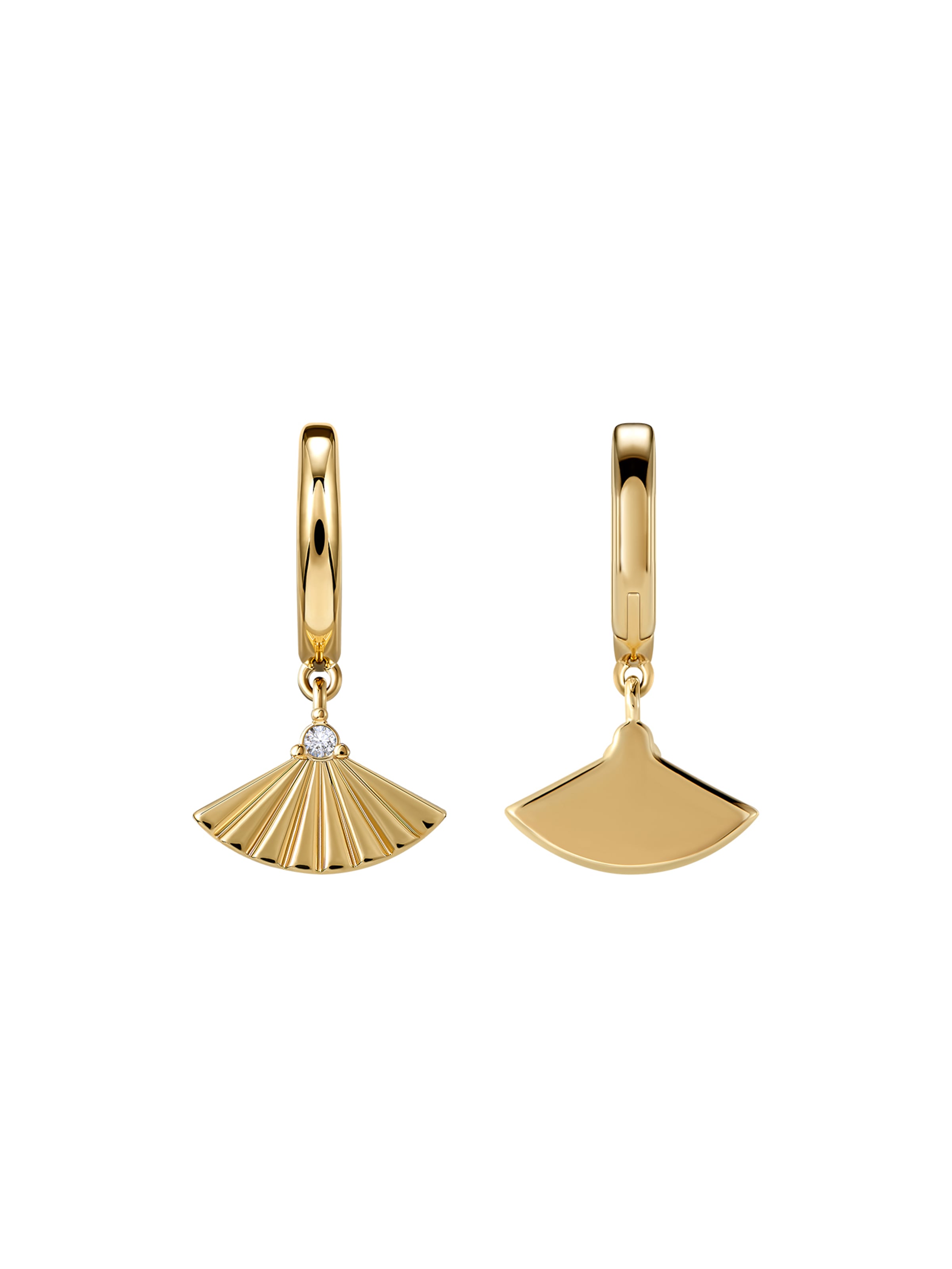 Boucles d'oreilles 'Palace Fan' Victoria Hyde en or