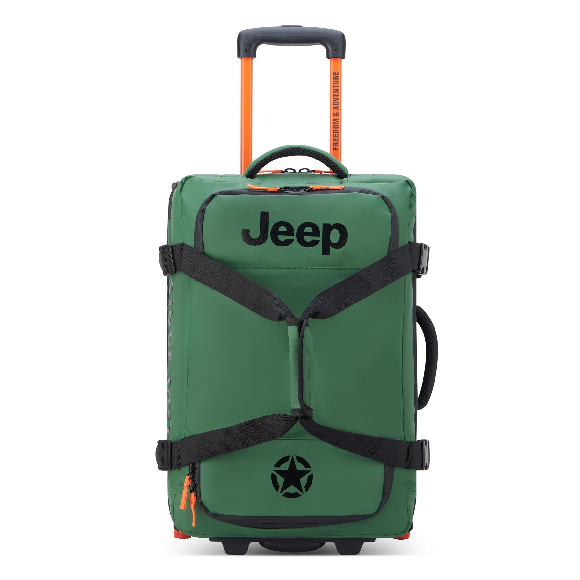 Trolley 'JS005A' di Jeep in verde: frontale