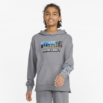 PUMA Sweatshirt 'MINECRAFT' in Grey: front