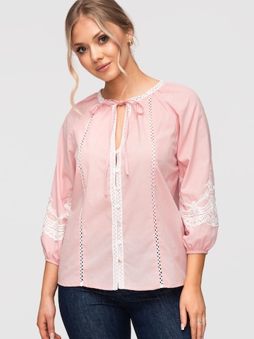 Ombre Bluse‌‌‌‌‌‌‌‌‌‌ in Pink: Vorderseite