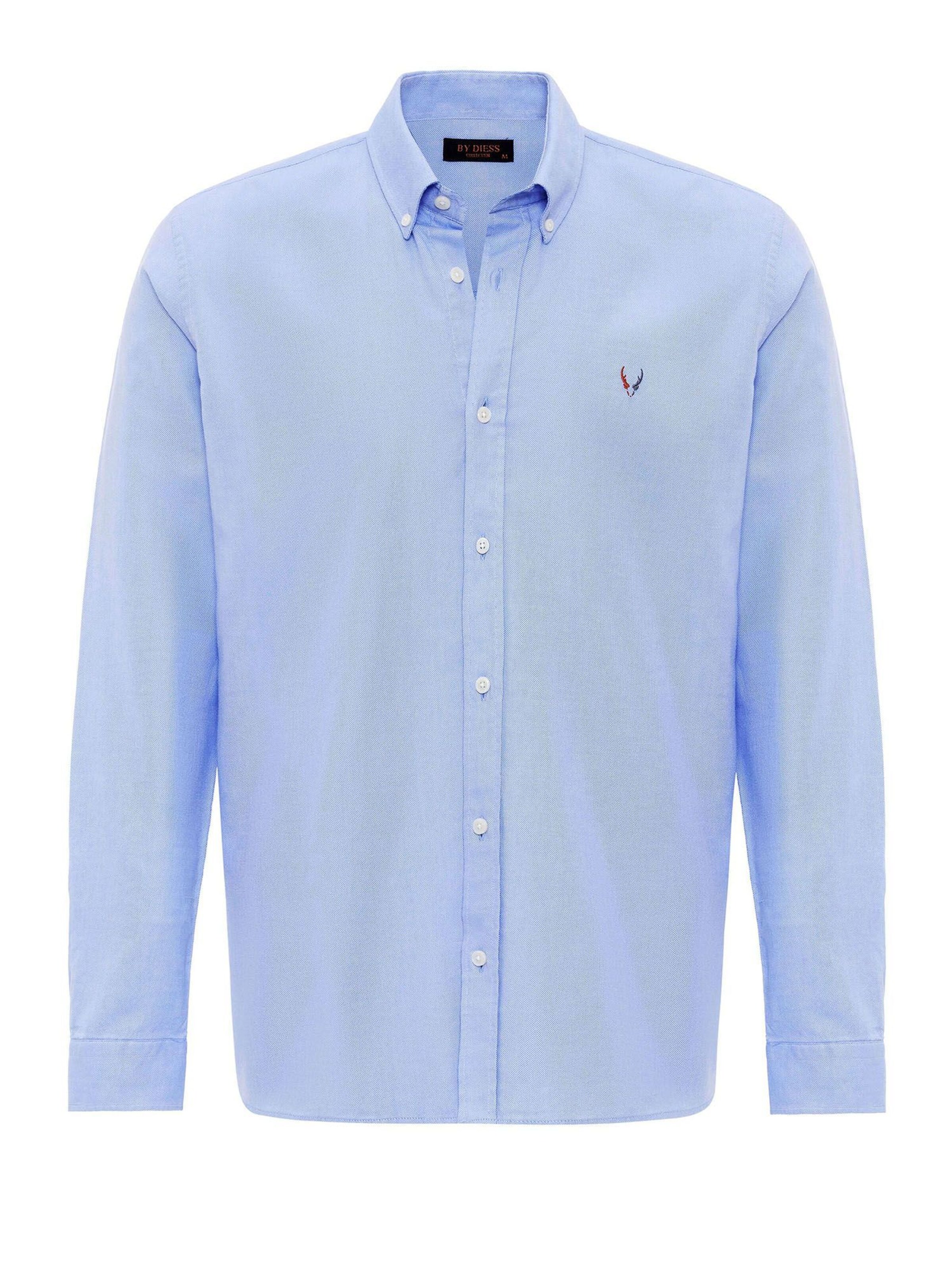 By Diess Collection Regular Fit Hemd in Blau: Vorderseite