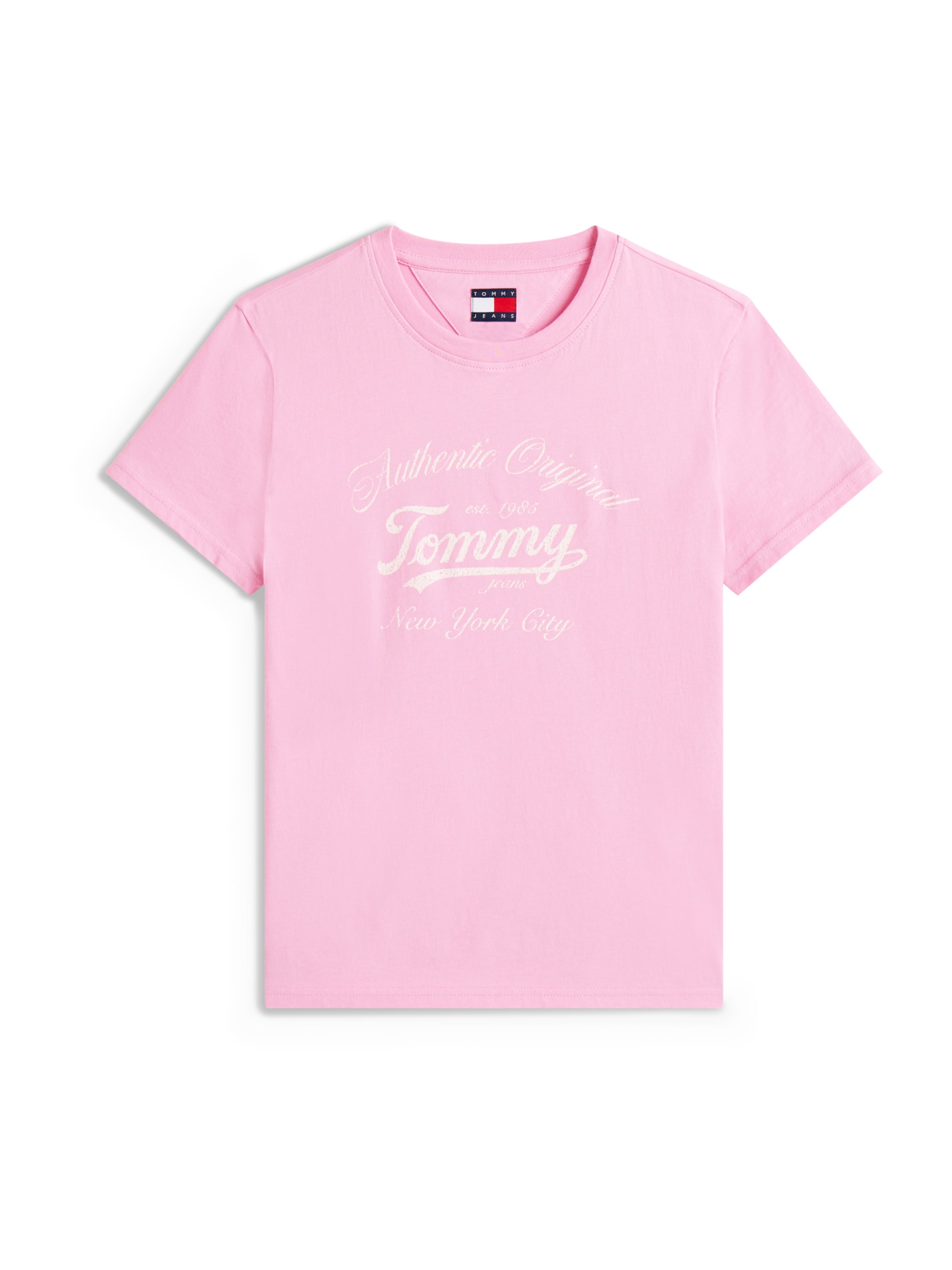 Tommy Jeans T-Shirt 'ESSENTIAL' in Pink: Vorderseite