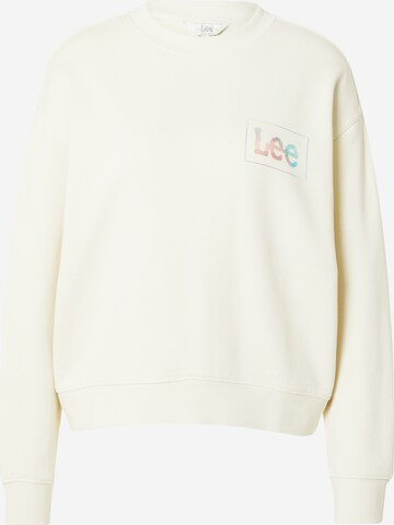 Sweat-shirt Lee en beige : devant