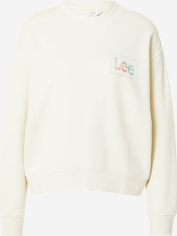 Sweat-shirt Lee en beige : devant