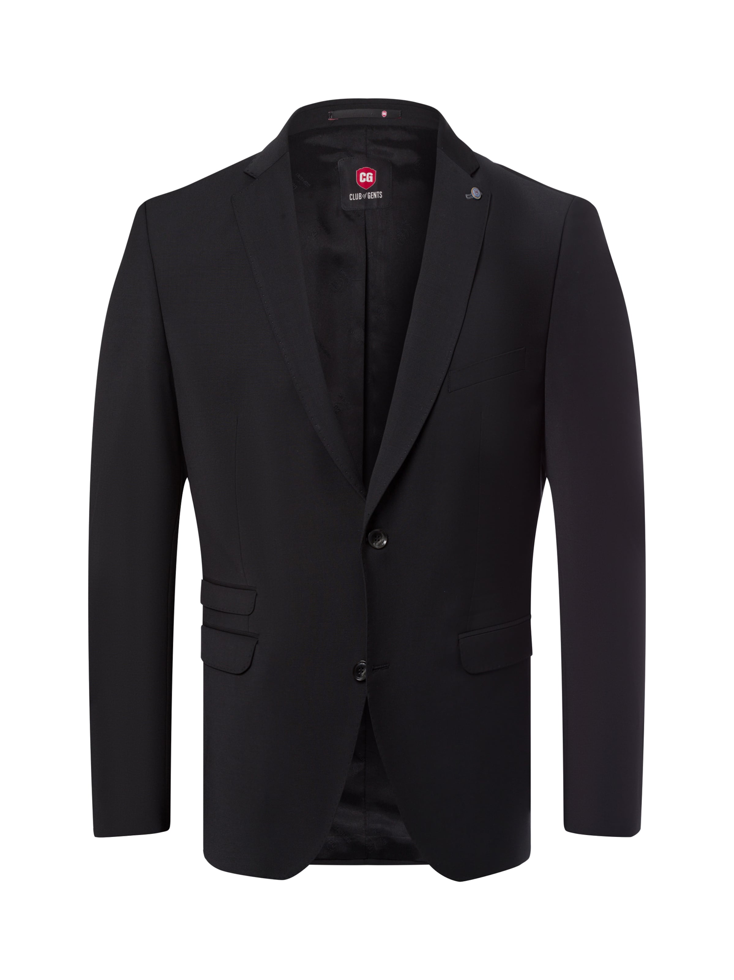 CG CLUB OF GENTS Slimfit Sakko ' Cliff ' in Schwarz: Vorderseite