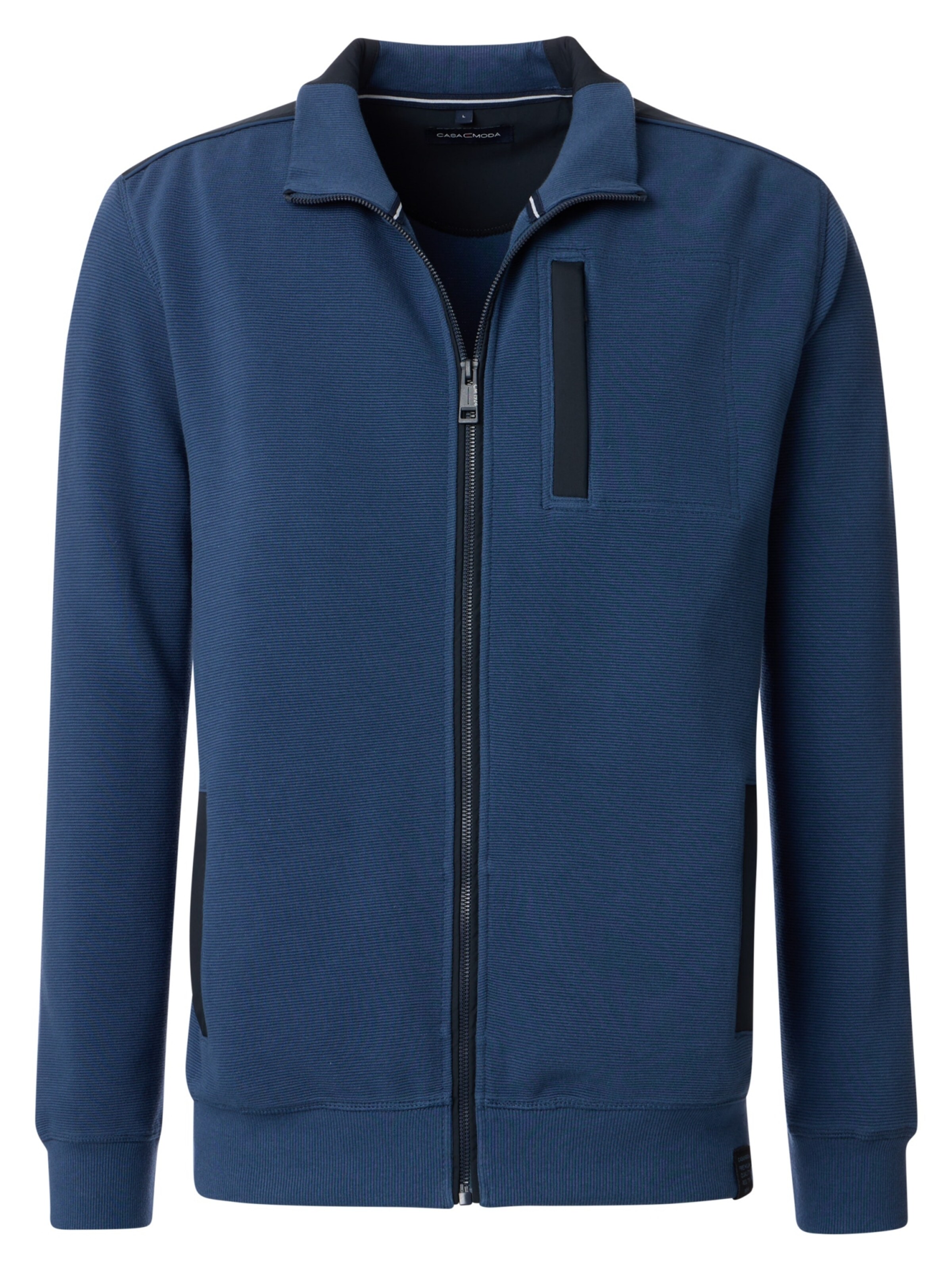 CASAMODA Sweatvest in Blauw: voorkant