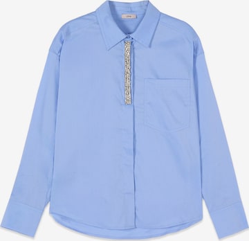 Maglietta di oltre in blu: frontale