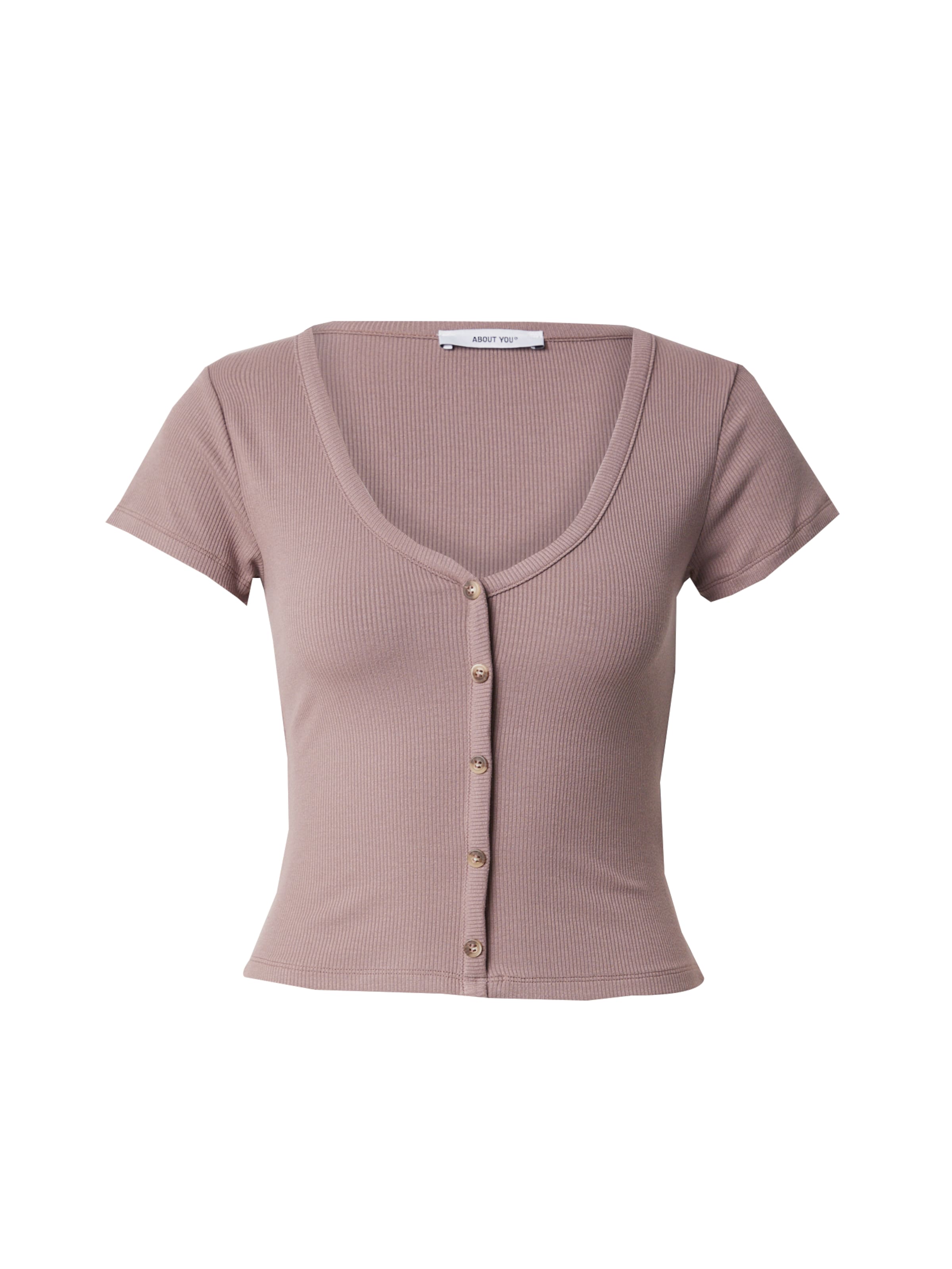 Maglietta 'Line' di ABOUT YOU in marrone: frontale