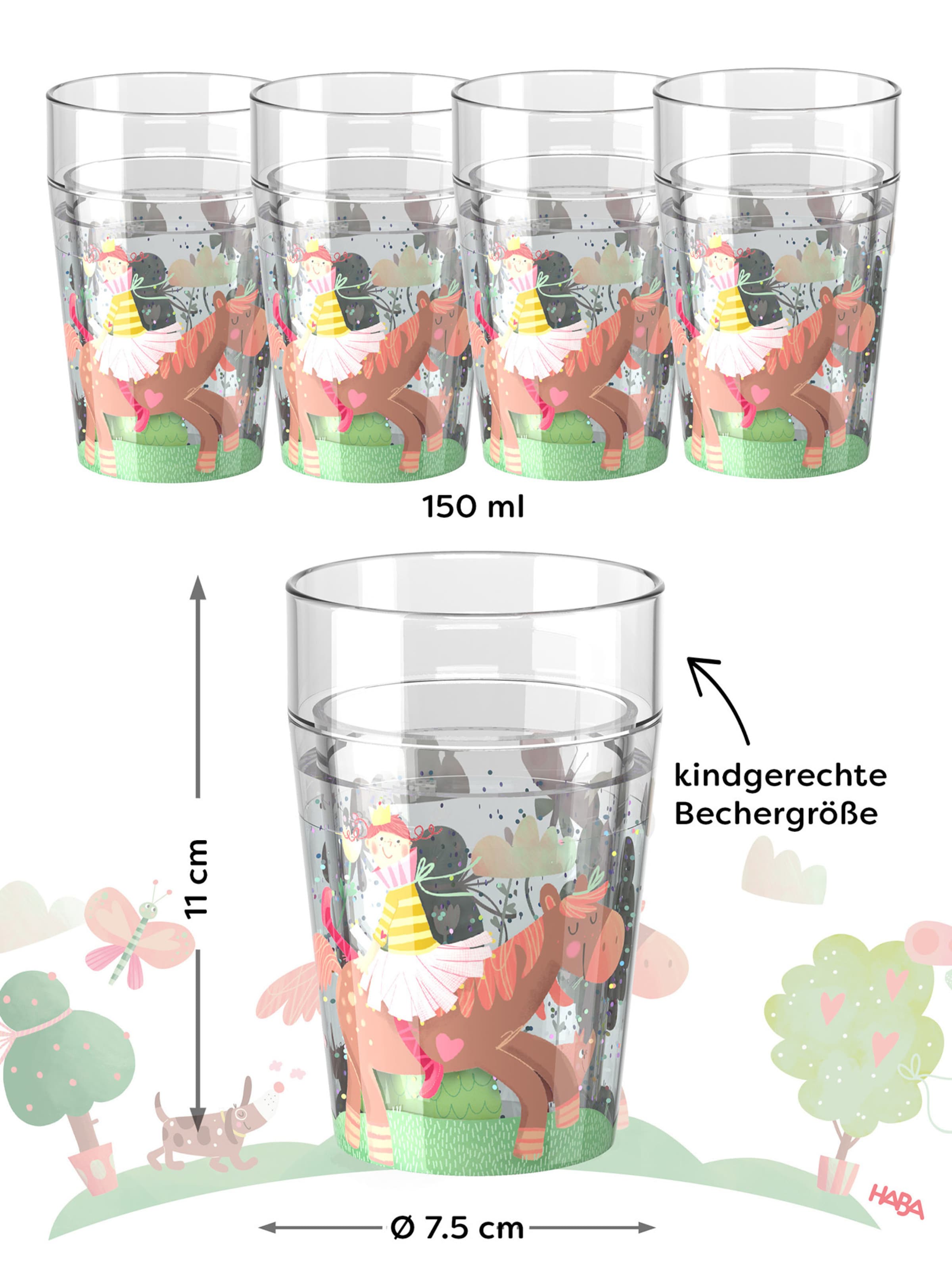 HABA Becher ' Glitzerbecher ' in Mischfarben: Vorderseite