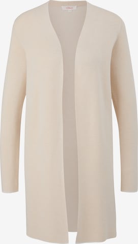 s.Oliver Gebreid vest in Beige: voorkant