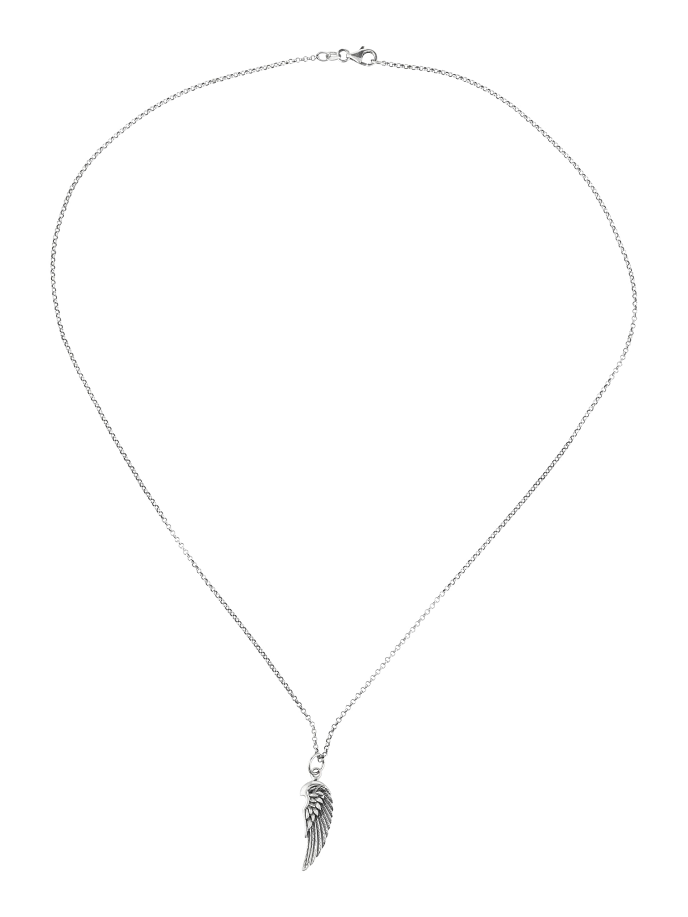 KUZZOI Retiazka 'Flügel' - Strieborná: predná strana