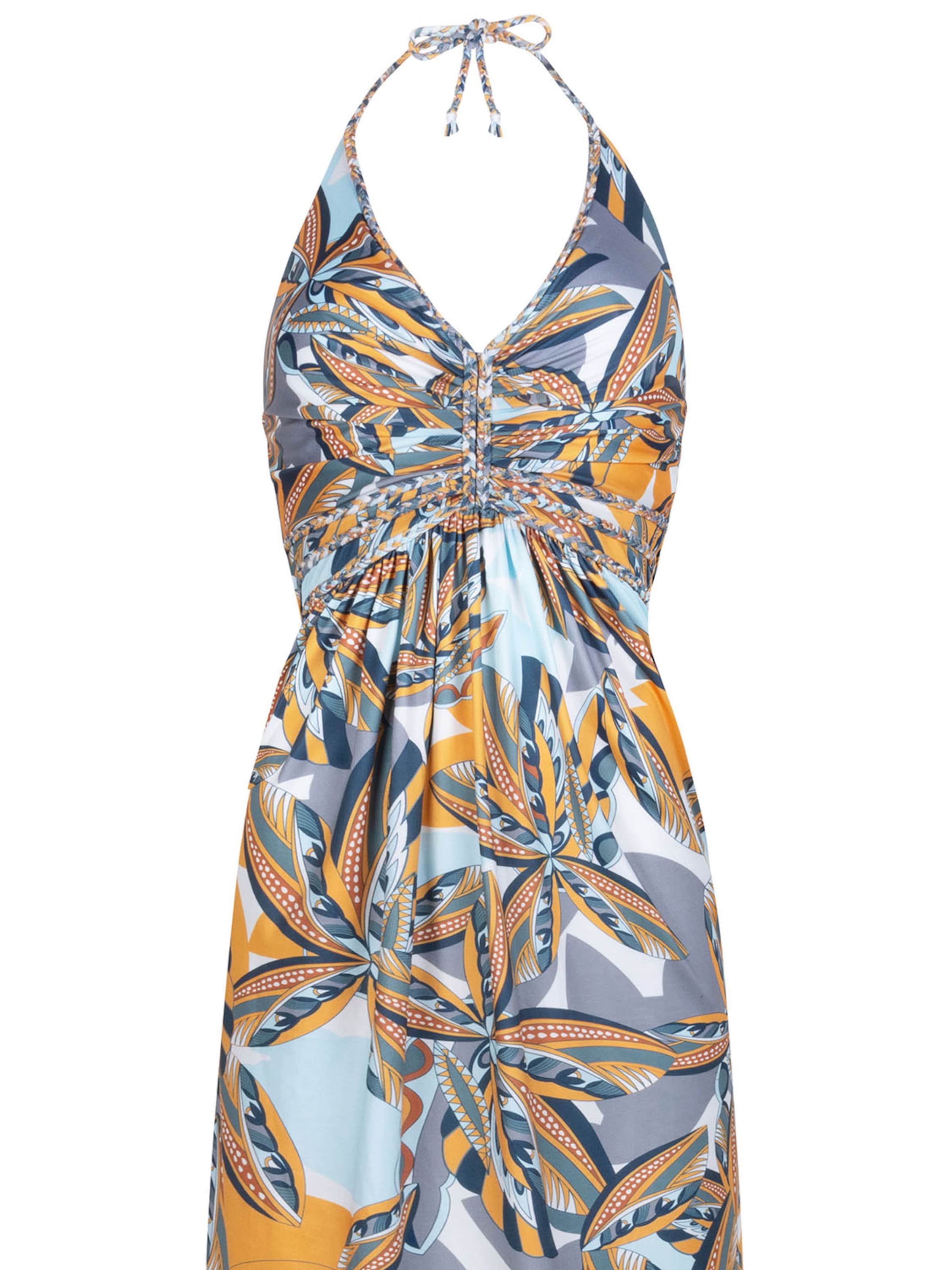 Chic by Lirette Jurk 'Halter dress Palm' in Oranje
