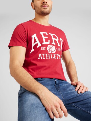 raudona AÉROPOSTALE Marškinėliai 'ATHLETICS'