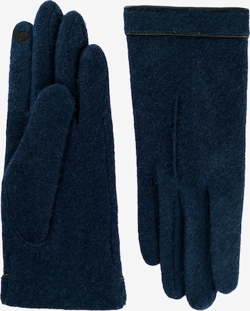 Gants 'LEATHER PIPING TOUCH' Roeckl en bleu : devant
