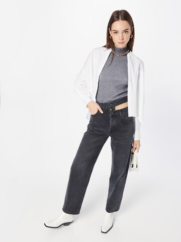 AGOLDE Wide Leg Jeans 'Broken Waistband' i sort