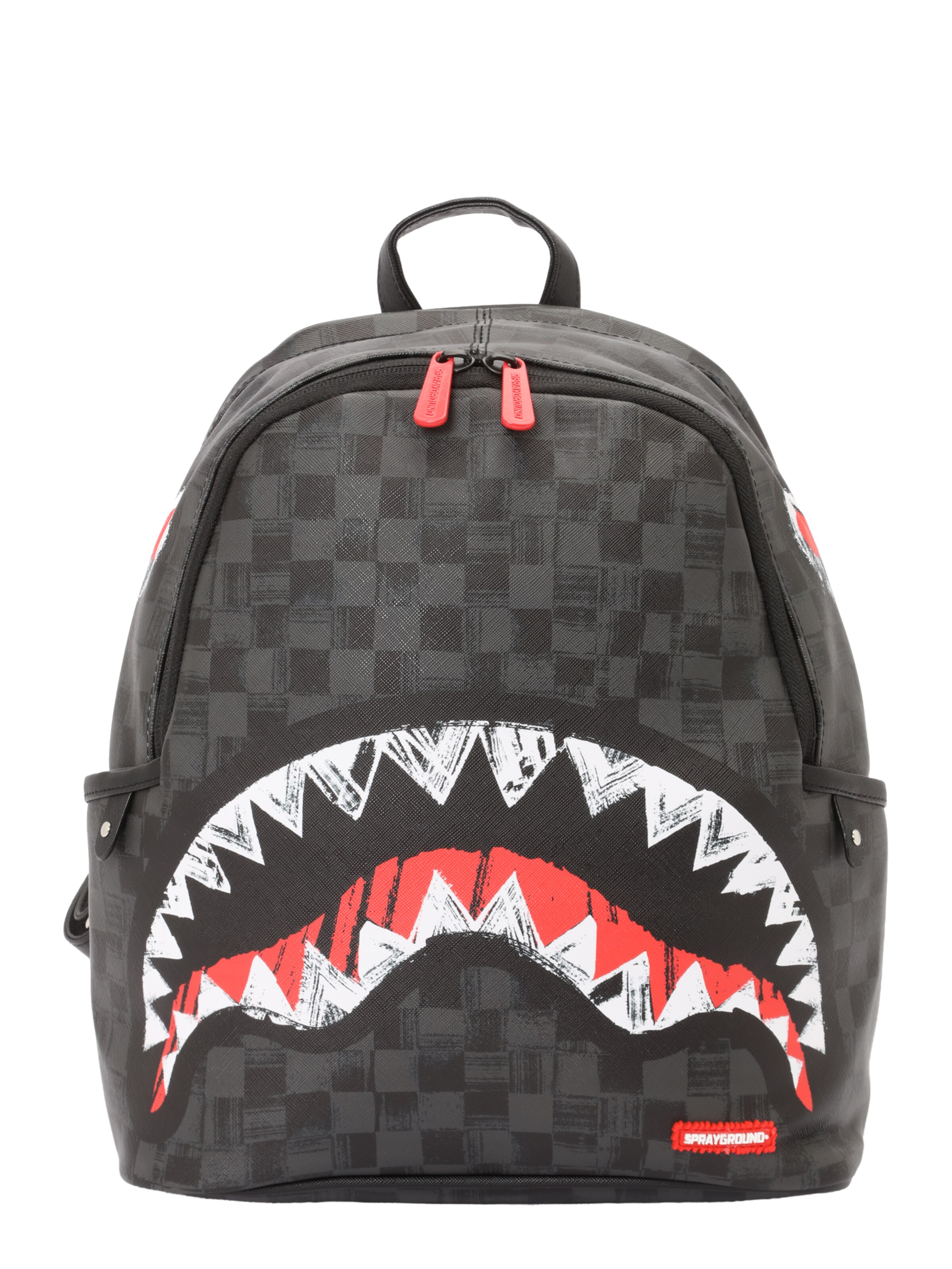 Sprayground - Mochila 'Scribble Shark' en negro: frente